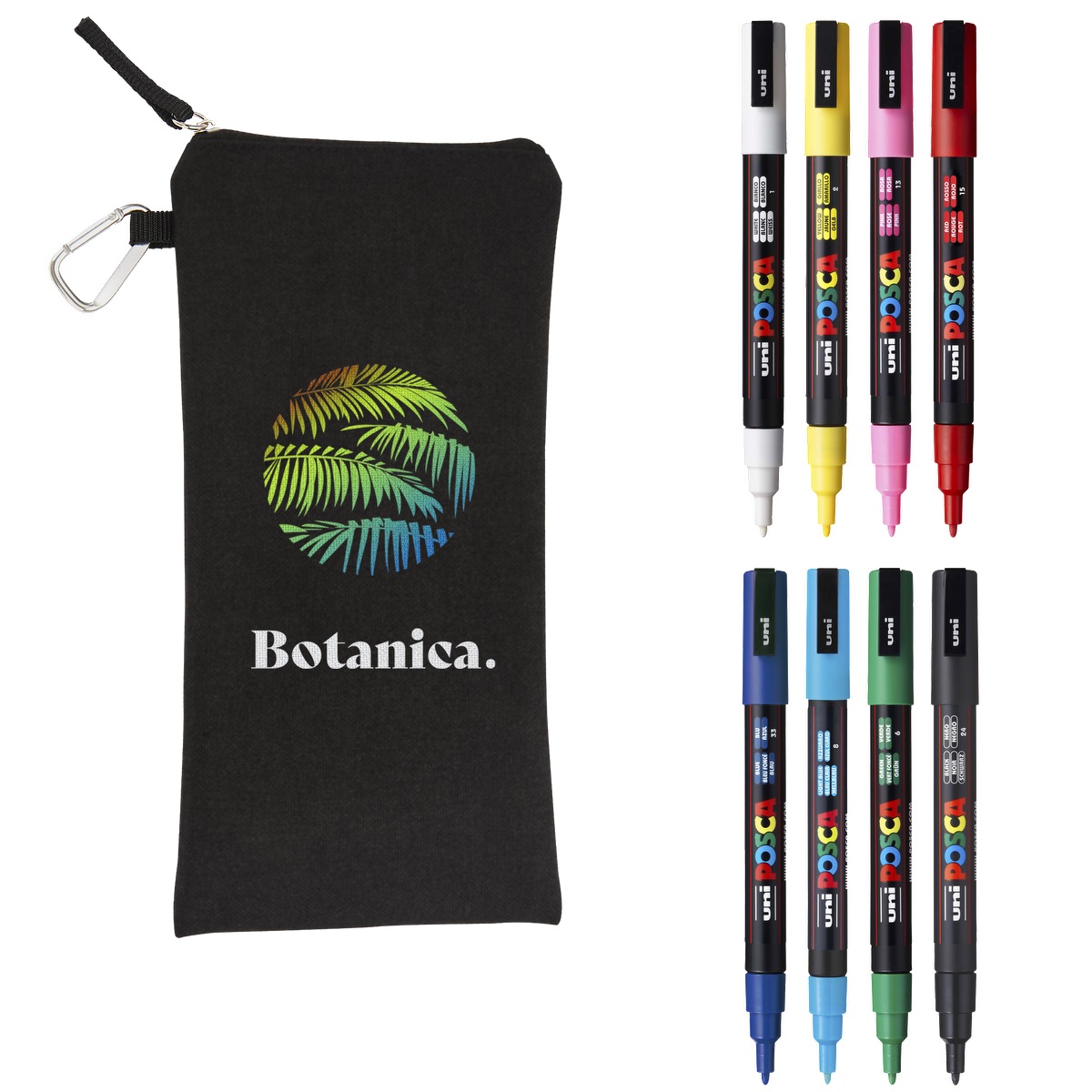 POSCA 8 Piece Basic Marker Set with Bag - Fine