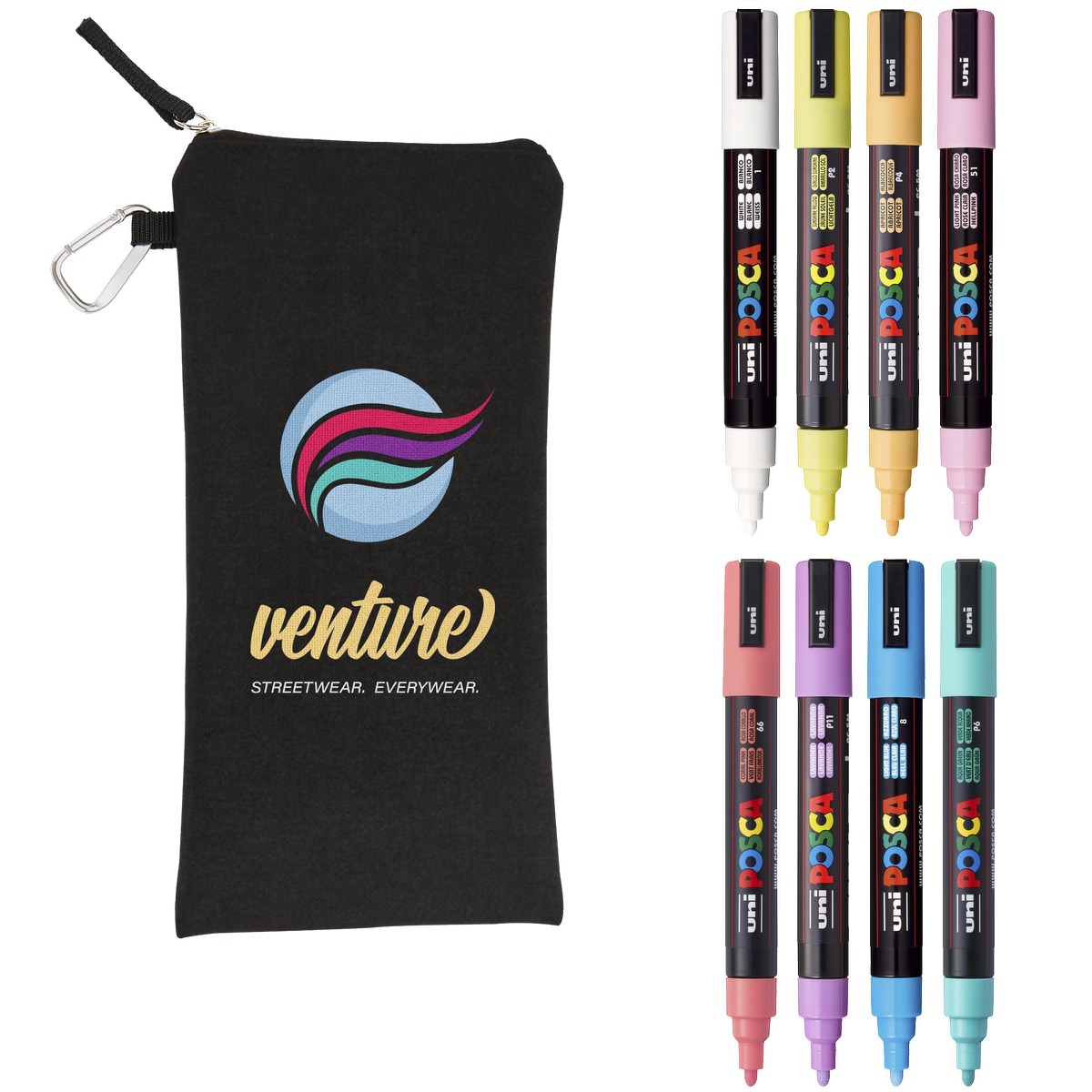 POSCA 8 Piece Soft Marker Set with Bag - Medium