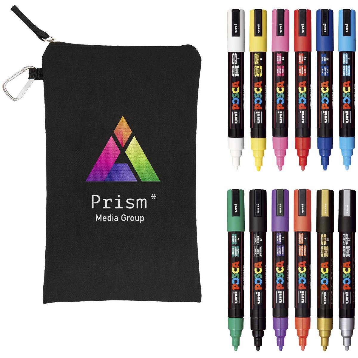 Starline - POSCA 12 Piece Basic Marker Set with Bag (POS12A, 2210)